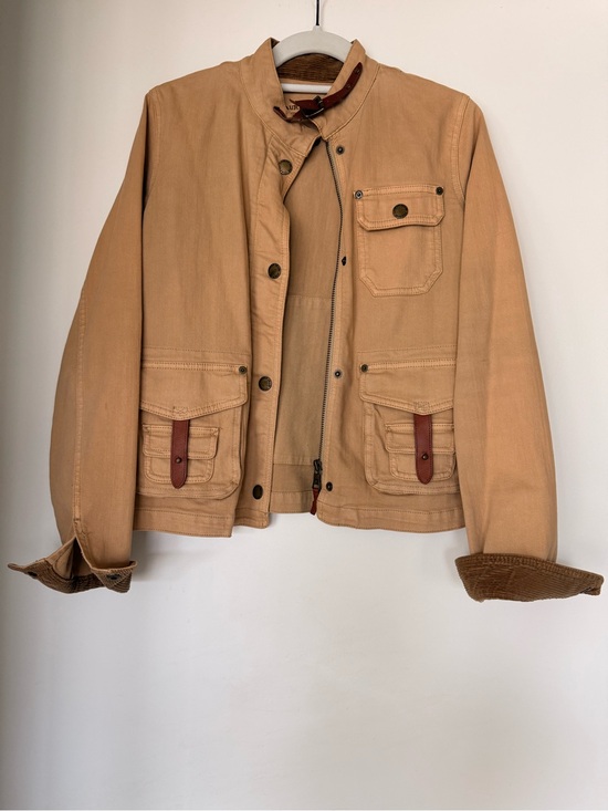 Ralph Lauren Jackets & Blazers - Ralph Lauren Tan Field Jacket with Leather-Trim Pockets